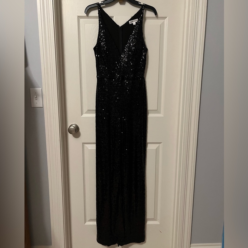 Black sequin jumpsuit
